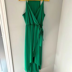 2/$30 Green Faux Wrap Dress